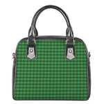 Green Tartan Saint Patrick's Day Print Shoulder Handbag