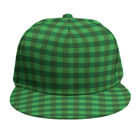 Green Tartan Saint Patrick's Day Print Snapback Cap