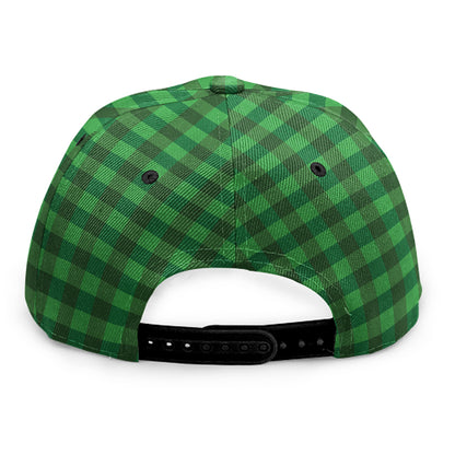 Green Tartan Saint Patrick's Day Print Snapback Cap