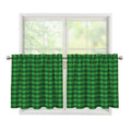 Green Tartan Saint Patrick's Day Print Tier Curtains
