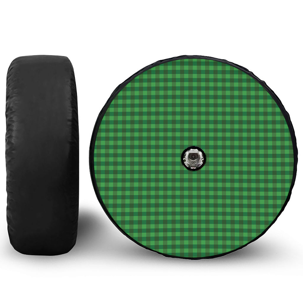 Green Tartan Saint Patrick's Day Print Tire Cover With Camera Hole