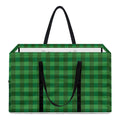 Green Tartan Saint Patrick's Day Print Utility Tote Bag