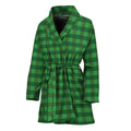 Green Tartan Saint Patrick's Day Print Women's Bathrobe
