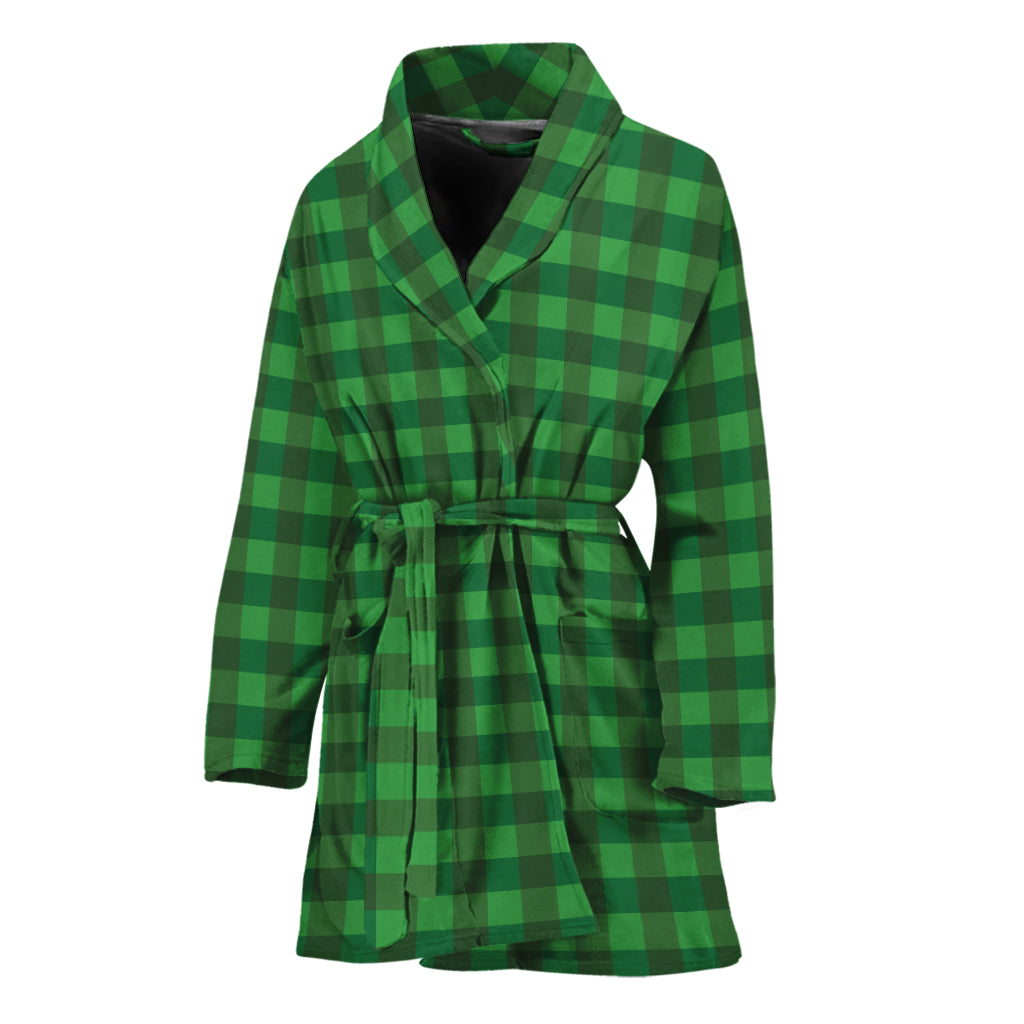 Green Tartan Saint Patrick's Day Print Women's Bathrobe