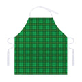 Green Tartan St. Patrick's Day Print Adjustable Apron