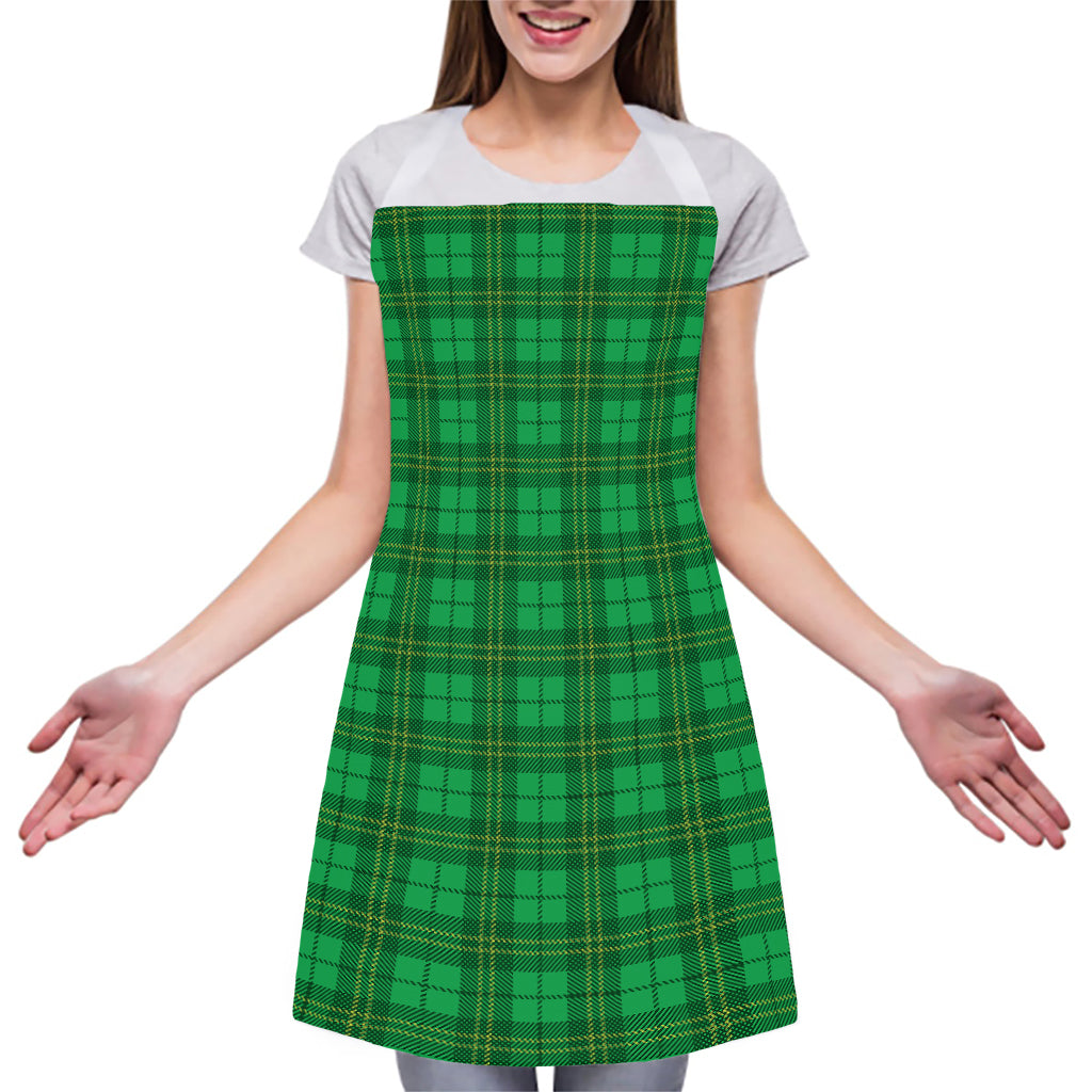 Green Tartan St. Patrick's Day Print Adjustable Apron