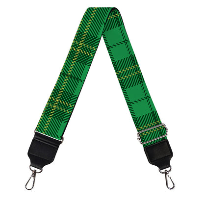 Green Tartan St. Patrick's Day Print Bag Strap