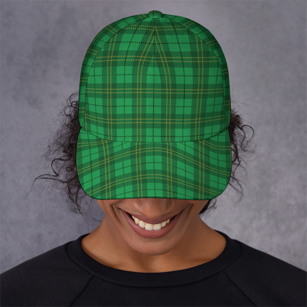 Green Tartan St. Patrick's Day Print Baseball Cap