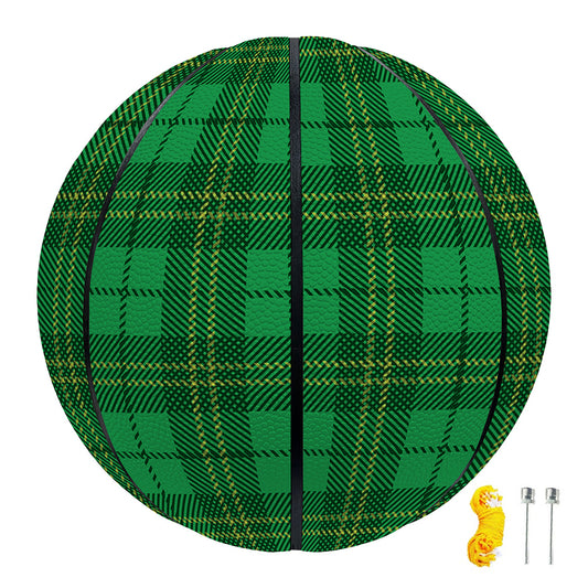 Green Tartan St. Patrick's Day Print Basketball