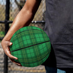 Green Tartan St. Patrick's Day Print Basketball