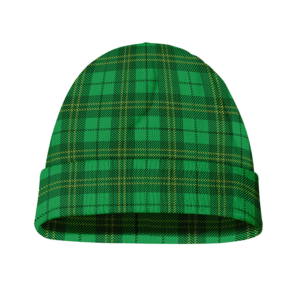 Green Tartan St. Patrick's Day Print Beanie