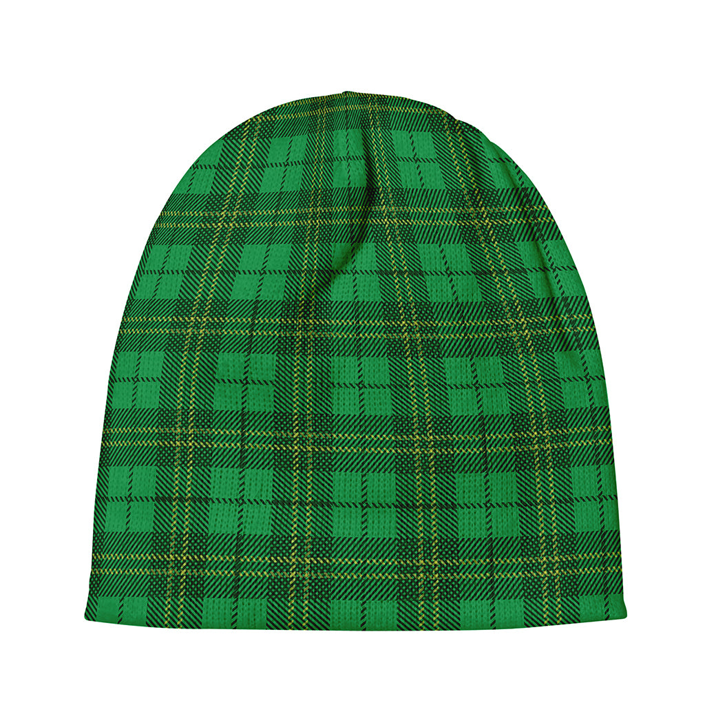Green Tartan St. Patrick's Day Print Beanie