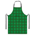 Green Tartan St. Patrick's Day Print Bib Apron With Pocket