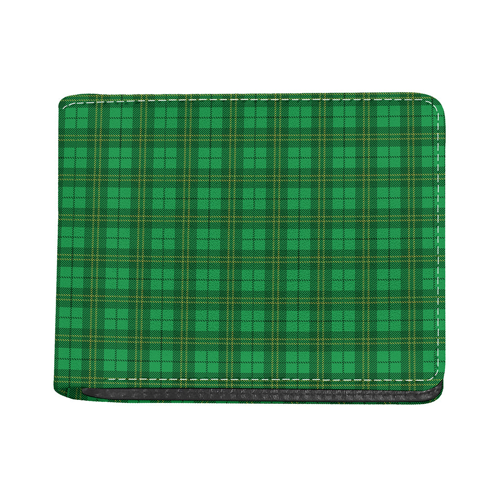 Green Tartan St. Patrick's Day Print Bifold Wallet