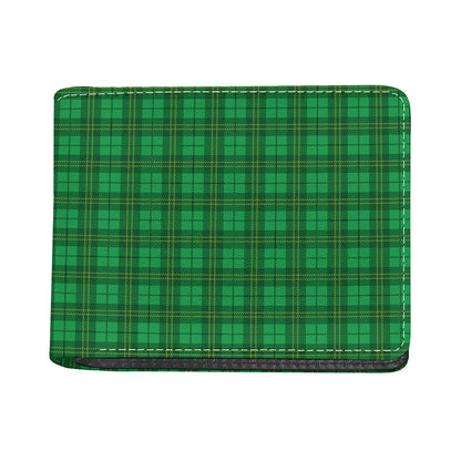 Green Tartan St. Patrick's Day Print Bifold Wallet