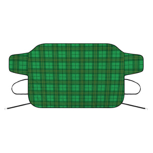 Green Tartan St. Patrick's Day Print Car Windshield Snow Cover