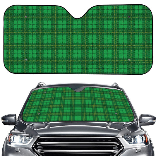 Green Tartan St. Patrick's Day Print Car Windshield Sun Shade
