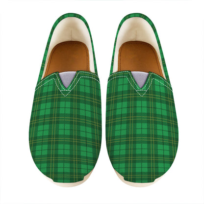 Green Tartan St. Patrick's Day Print Casual Shoes