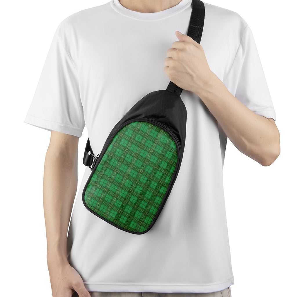 Green Tartan St. Patrick's Day Print Chest Bag
