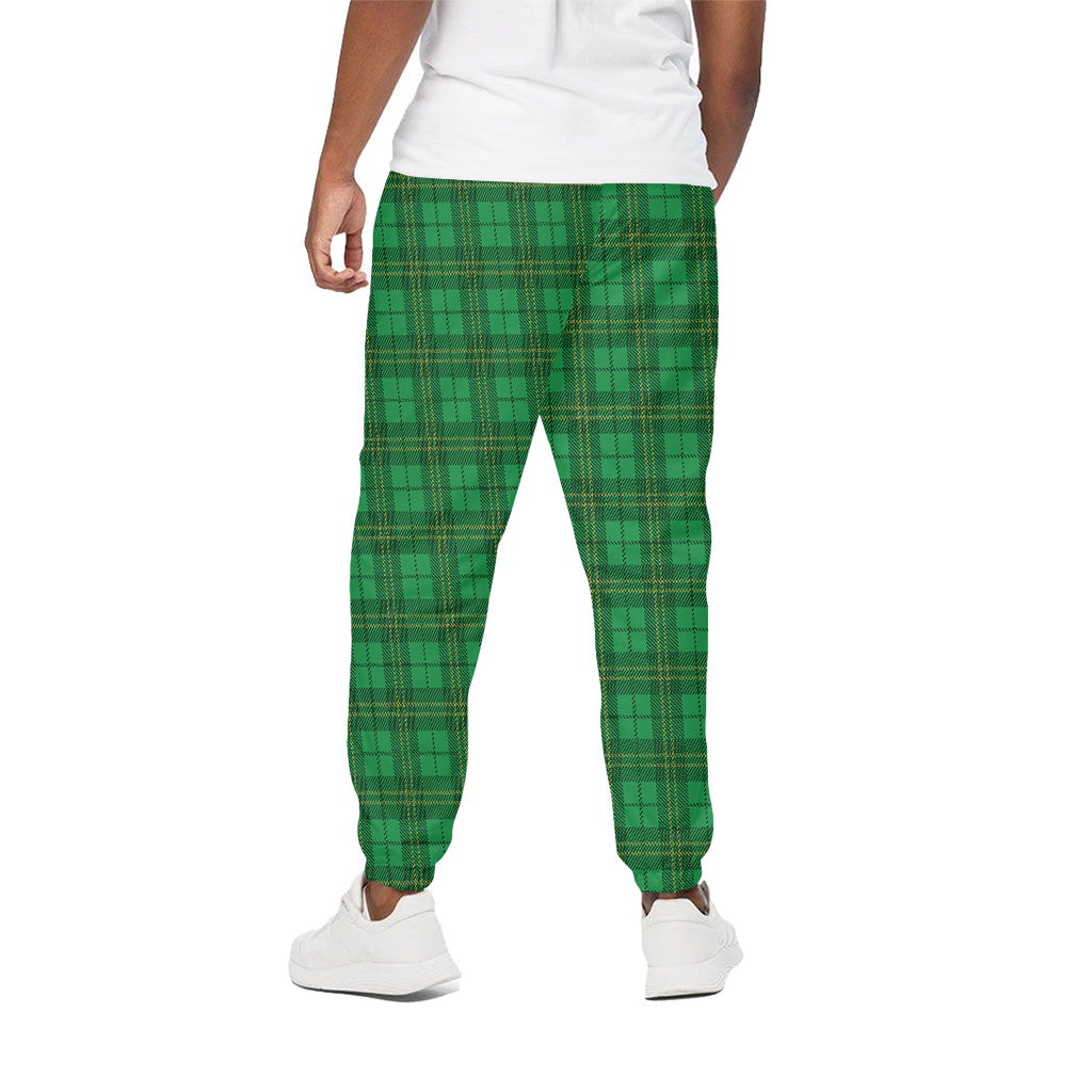 Green Tartan St. Patrick's Day Print Cotton Pants