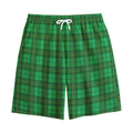 Green Tartan St. Patrick's Day Print Cotton Shorts