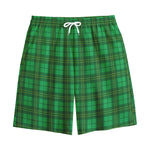Green Tartan St. Patrick's Day Print Cotton Shorts