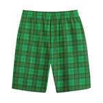 Green Tartan St. Patrick's Day Print Cotton Shorts