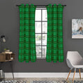 Green Tartan St. Patrick's Day Print Grommet Curtain Panels