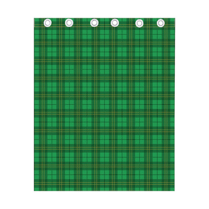Green Tartan St. Patrick's Day Print Curtain