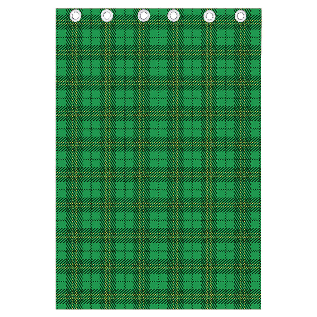 Green Tartan St. Patrick's Day Print Curtain