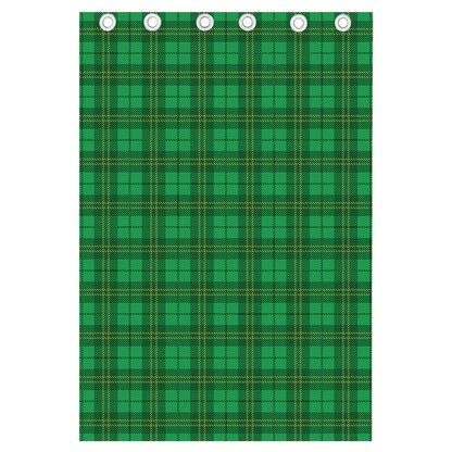 Green Tartan St. Patrick's Day Print Curtain