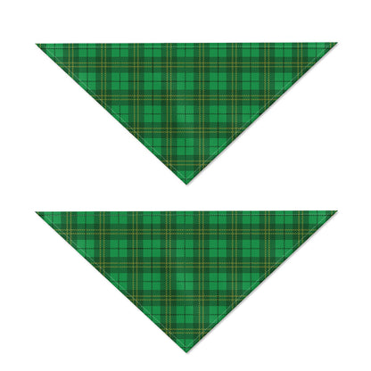 Green Tartan St. Patrick's Day Print Dog Bandana