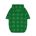 Green Tartan St. Patrick's Day Print Dog Zip Up Hoodie