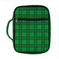 Green Tartan St. Patrick's Day Print Front Pocket Bible Bag