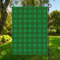 Green Tartan St. Patrick's Day Print Garden Flag