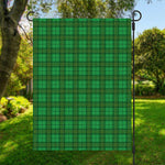 Green Tartan St. Patrick's Day Print Garden Flag