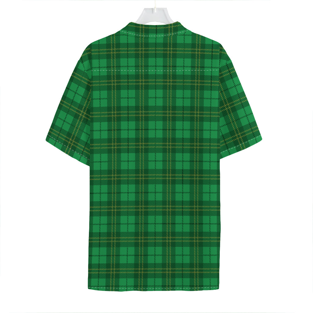 Green Tartan St. Patrick's Day Print Hawaiian Shirt