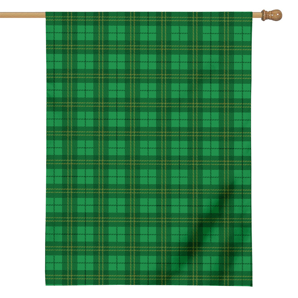Green Tartan St. Patrick's Day Print House Flag