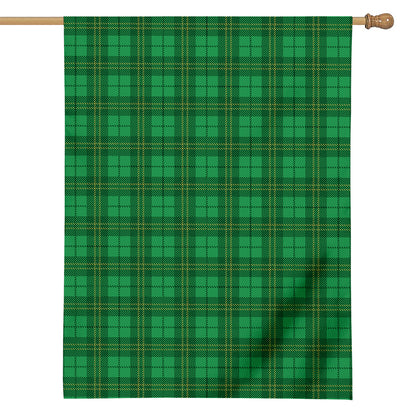 Green Tartan St. Patrick's Day Print House Flag