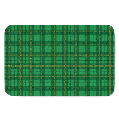 Green Tartan St. Patrick's Day Print Indoor Door Mat