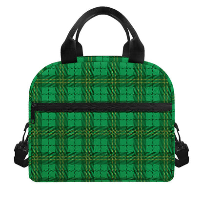Green Tartan St. Patrick's Day Print Insulated Lunch Bag
