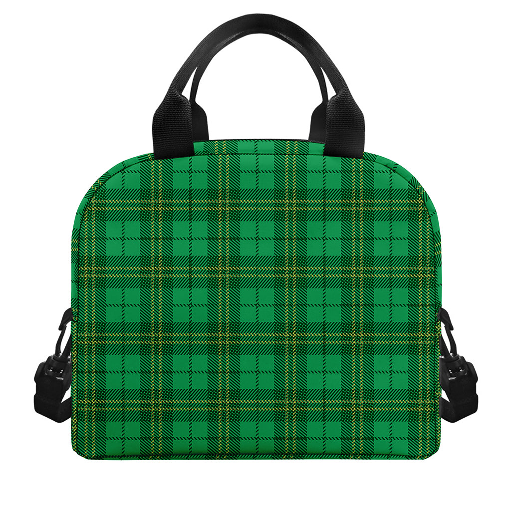 Green Tartan St. Patrick's Day Print Insulated Lunch Bag