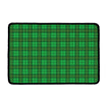 Green Tartan St. Patrick's Day Print Kitchen Mat
