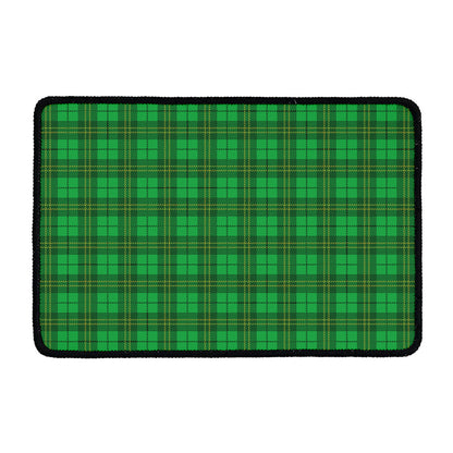 Green Tartan St. Patrick's Day Print Kitchen Mat