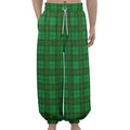 Green Tartan St. Patrick's Day Print Lantern Pants
