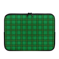 Green Tartan St. Patrick's Day Print Laptop Sleeve