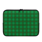 Green Tartan St. Patrick's Day Print Laptop Sleeve