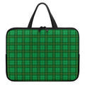 Green Tartan St. Patrick's Day Print Laptop Sleeve With Handle