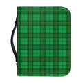 Green Tartan St. Patrick's Day Print Leather Bible Cover
