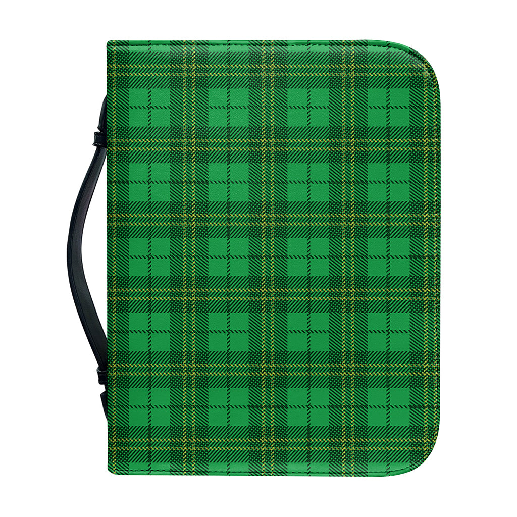 Green Tartan St. Patrick's Day Print Leather Bible Cover